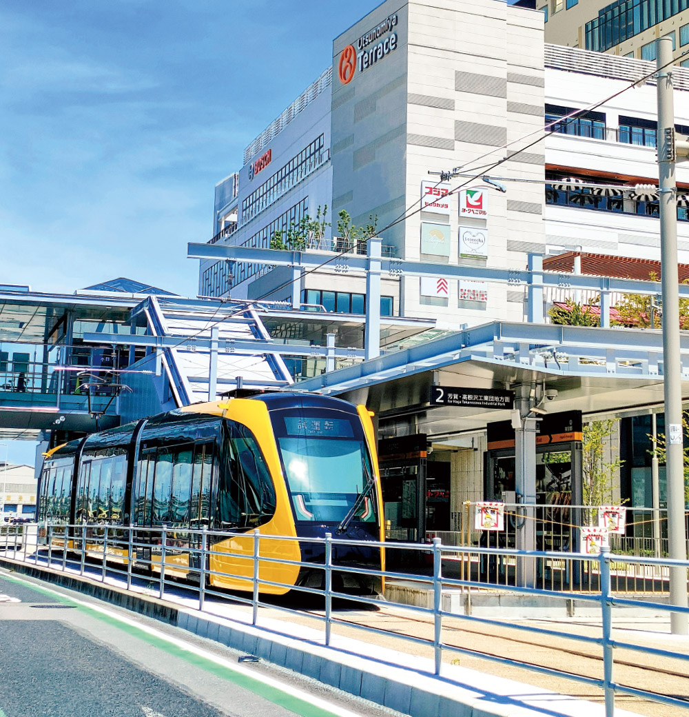 ［JR宇都宮駅とライトライン停留場］