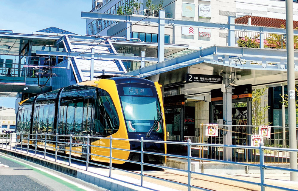 ［JR宇都宮駅とライトライン停留場］